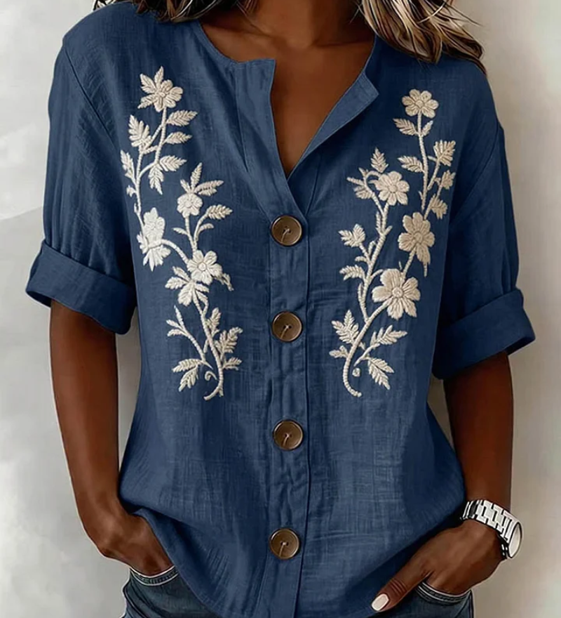 Nora – Top met knoopsluiting