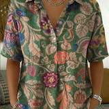 Anna | Blouse met kraag en print