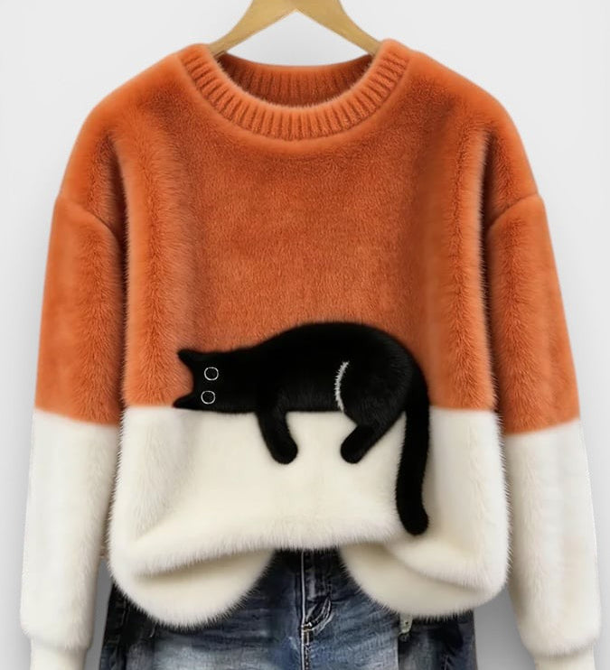 Luna™ | Hoodie met kattenprint