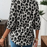 Lena - Blouse met Luipaardprint