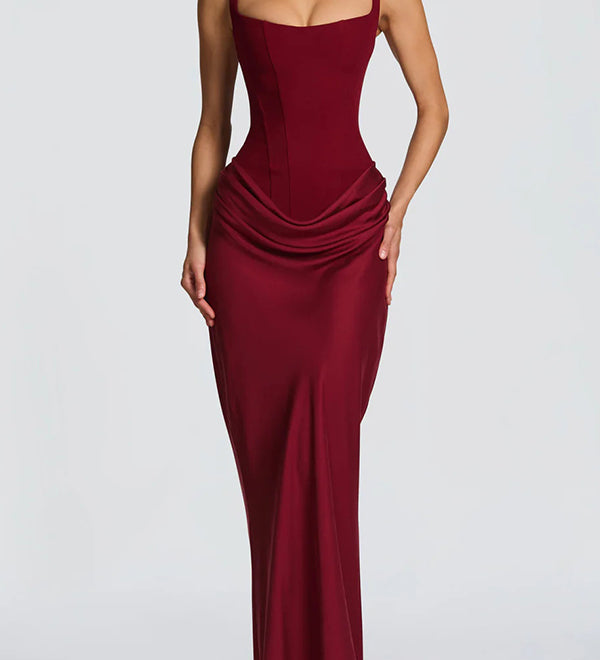 Leonor | Maxi-jurk met vierkante halslijn