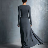 Naiara ❘ Maxi-jurk met zijden knoop