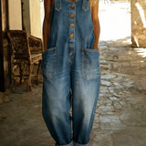 Juul | Denim Jumpsuit met Verstelbare Bandjes