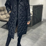 Dana | Dubbelzijdige gewatteerde jas met luipaardvoering