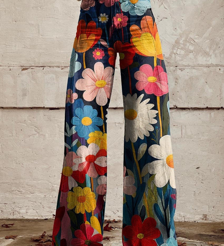 Léna - Bloemige Wijde Broeken