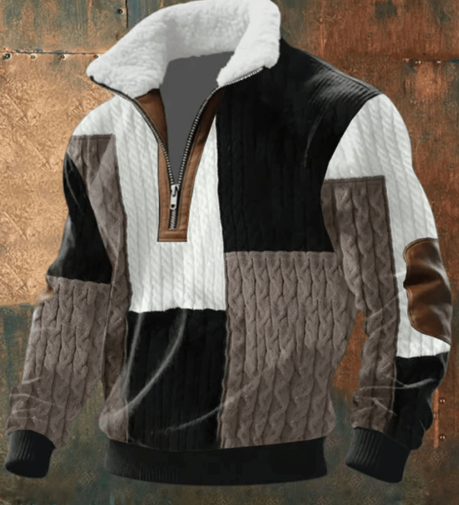 Dennis - Stijlvolle Trui met Warme Fleecekraag