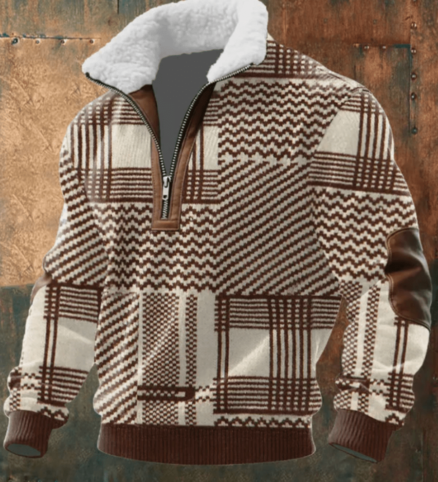 Dennis - Stijlvolle Trui met Warme Fleecekraag