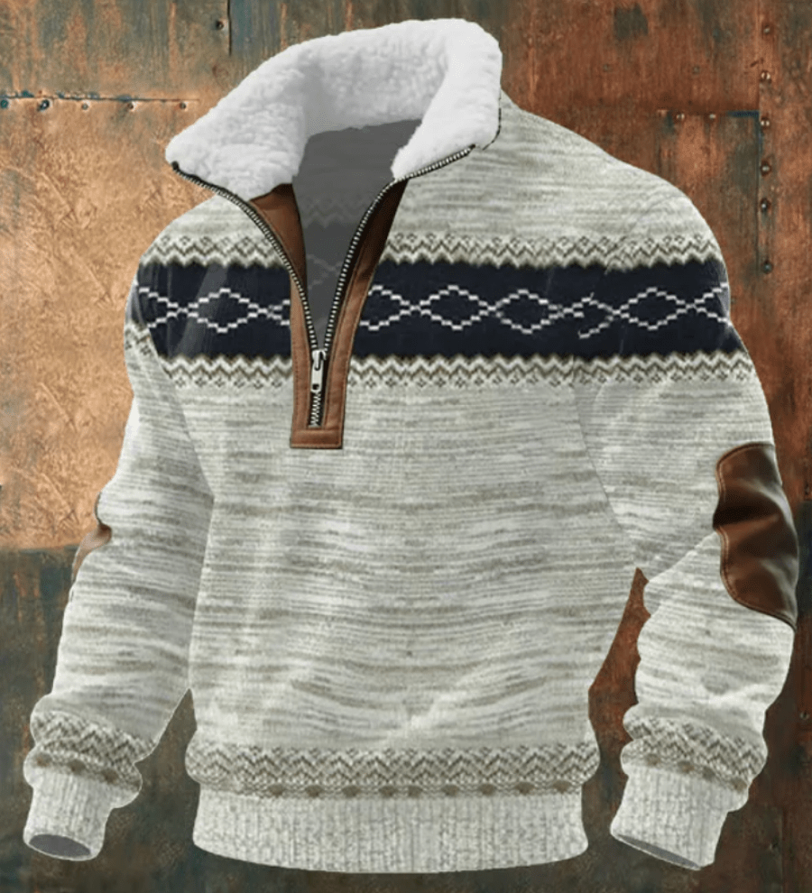 Dennis - Stijlvolle Trui met Warme Fleecekraag