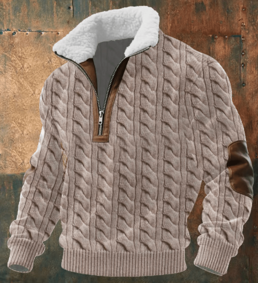 Dennis - Stijlvolle Trui met Warme Fleecekraag