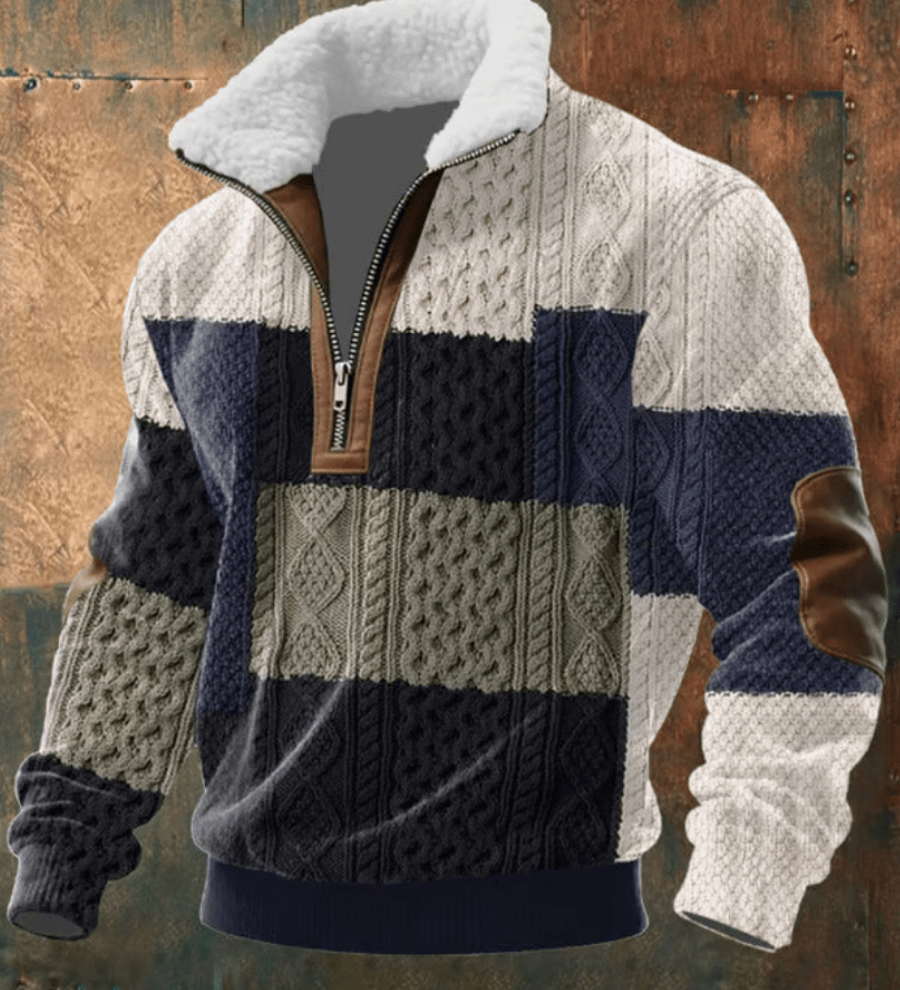 Dennis - Stijlvolle Trui met Warme Fleecekraag