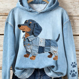 Estrella - Dames Sweatshirt Patchwork Kunst Jamnik-thema