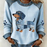 Julia - Charmante teckel met denim patchwork
